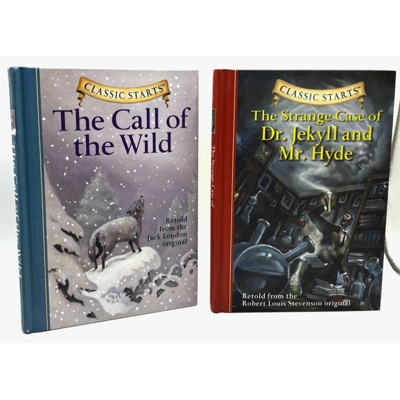 Classic Starts Hardcover Lot The Call of the Wild & Dr. Jekyll and Mr. Hyde Kids - Picture 1 of 10